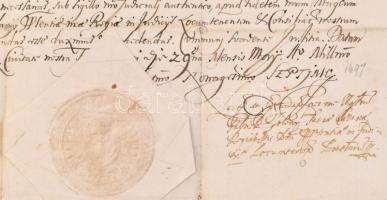 1697 (?) Latin nyelvű hivatalos dokumentum