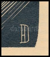 Dallos Hanna (1907-1944): Hervadás, fametszet, papír, jelzett a metszeten, paszpartuban, 22×15 cm