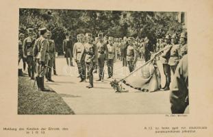 1918 Andenken an den Besuch des Herrscherpaares in Pozsony, 16. Juli 1918. Herausgegeben von der Ver...