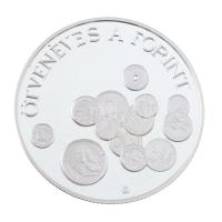 1996. 2000Ft Ag "Ötvenéves a Forint" kapszulában, tanúsítvánnyal, sérült dísztokban T:PP A...