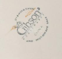 2 db levesestál 3 db aljjal, jelzett, apró csorba, d: 16cm