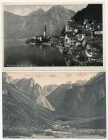 2 db RÉGI használatlan képeslap: Hallstatt, Neu-Toblach (Südtirol) / 2 unused pre-1945 postcards: Hallstatt, Dobbiaco