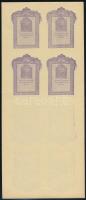 1913 Felvidéki Műbarátok Antik Műkiállítása Miskolc levélzáró 8-as tömb
