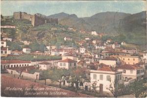 1921 Madeira, Funchal com fortaleza / fortification (EK)