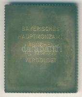 NSZK 1976. "Konrad Adenauer" bélyeg, fotmájó aranyozott Ag plakett 29,6g T:PP Eredeti dísz...