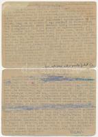 7 db magyar második világháborús zsidó KMSZ (közérdekű munkaszolgálatos) tábori posta munkatáborból:...