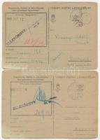 7 db magyar második világháborús zsidó KMSZ (közérdekű munkaszolgálatos) tábori posta munkatáborból:...