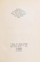 Tamási Áron: Ábel Amerikában. Kolozsvár, 1934, Erdélyi Szépmíves Céh, 10. számozott példány. Kiadói ...