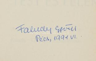Faludy György: Test és lélek. ALÁÍRT! Bp., 1988, Magyar Világ. Kiadói sérült papírkötés, egyébként j...