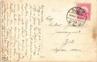 1927 Győr (?), vasúti sínek a vasútállomás előtt. photo (fl)