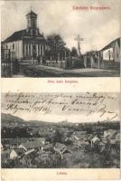 1918 Solymár, Római katolikus templom, látkép (EK)