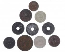 1861-1943. 10db-os vegyes krajcár, fillér tétel T:2-,3