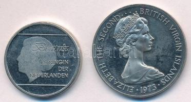 Vegyes: Aruba 2004. 1Fl nikkelezett Fe + Brit Virgin-szigetek 1973. 50c Cu-Ni T:2,1- (PP)
Mixed: Ar...