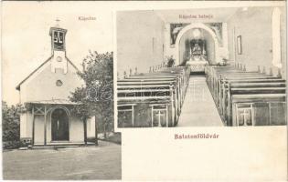 1913 Balatonföldvár, kápolna belső. Gerendai Gyula kiadása