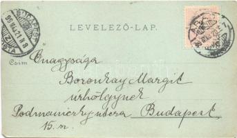 1899 Arad, Minorita templom, vár főkapuja, Maros-part, Lyceum, Arad-Csanádi egy. Vasutak palotája, l...