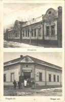 Bogyiszló, Községháza télen, Hangya Szövetkezet üzlete és saját kiadása (EB)