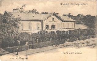 1902 Budapest XV. Rákospalota-Újpest, Palota-Újpest; vasútállomás. Schőn Bernát kiadása (fl)