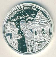 NSZK 1987. "Karácsony" Ag emlékérem 14,89g T:PP Díszdobozban!