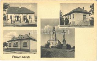 1943 Juta, templom, utca, Hangya Szövetkezet üzlete és saját kiadása (EK)