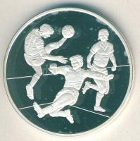 NSZK 1986. "Futball VB" Ag emlékérem 15g T:PP Díszdobozban!