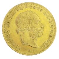 1887KB 4Ft/10Fr Au "Ferenc József" (3,23g/0.900) T:1-,2 Hungary 1887KB 4 Forint/10 Francs ...