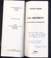 1999 Takács Tibor 101 Szonett címmel megjelent verses könyv a szerző sajátkezű aláírásával