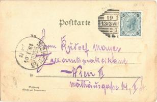 1904 Continental Pneumatic tires advertisement card with ladies in an automobile. A. Bauer (Prag) li...