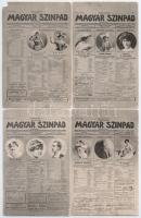 4 db régi motívum képeslap: színészek (Magyar Színpad) / 4 pre-1945 motive postcards: Hungarian actors and actresses