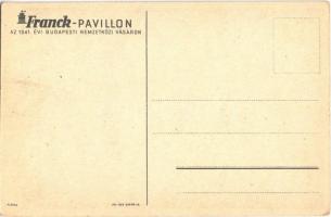 Franck kávé pavilonja az 1941. évi Budapesti Nemzetközi Vásáron, reklámlap. Klösz / Hungarian coffee...