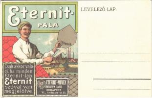Eternit-Pala. Hatschek Lajos Eternit-Művek reklámlapja / Hungarian roof tile advertisement card. litho (EK)
