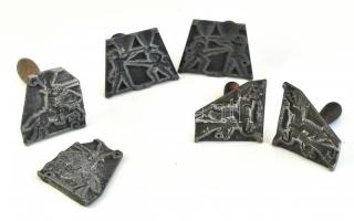 3 db régi ólomkatona öntőforma, jelzettek, koruknak megfelelő állapotban, kisebb sérülésekkel, egy h...