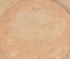 Molnos Árpád korondi fali dísztál, jelzett, 1974, hibátlan, d: 33cm