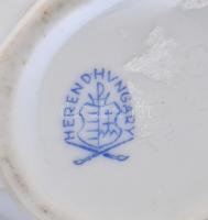Herendi Viktória mintás váza, jelzett, restaurált, kopott, m:12cm