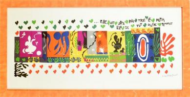Matisse, Henri (1869-1954): Színes kép. Litográfia, papír. Jelzett a litográfián (nyomtatva). Üvegez...
