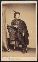 Pesky Ede (1835-1910) fotográfus, fényképész vizitkártya fényképe 7x10 cm