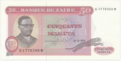 Zaire 1980. 50m T:I Zaire 1980. 50 Makuta C:UNC Krause P#17