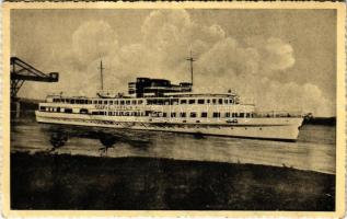 1938 Turnu Severin, Szörényvár; Vaporul Regele Carol II Constr. in Santierul naval din T.-Severin, anul 1935-36 / Romanian steamship (Rb)