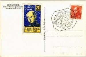 Szatmárcseke, Kölcsey Ferenc új síremléke felavatva 1938. IX. 8. + "1838-1938 Kölcsey Ferenc Ce...