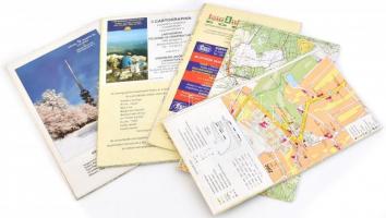 5 db magyar turista térkép: Mátra, Bükk, Bakony; Cartographia kiadás