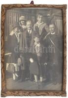 Dohnányi Ernő (1877-1960) zeneszerző és családja fotó üveggel 20x26 cm