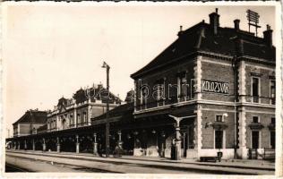 1943 Kolozsvár, Cluj; vasútállomás / railway station, Hotel Nord (EK)