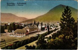 1918 Rózsahegy, Ruzomberok; Stanica / vasútállomás, pályaudvar. Valuch János kiadása / railway station (Rb)