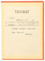 cca 1930 Magyar Királyi Posta díszes távirat, Biczó András Magyar Lakodalom című képével, 25,5x18,5 ...