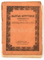 1926 Magyar motívumok gyűjteménye 36 lapon 600 ábrával. Mappa 36 táblával, borító sérült, szakadt