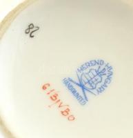 Herendi Viktória porcelán teás és mokkás készlet. Kézzel festett, jelzett, apró kopásokkal, rózsákon...