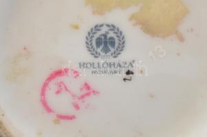 Hollóházi Jurcsák László által tervezett mintával díszített porcelán váza. Matricás, jelzett, minimá...