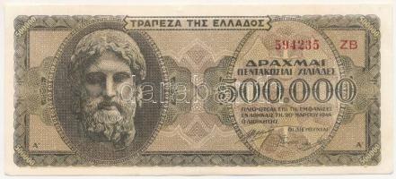 Görögország 1944. 500.000Dr T:III szép papír Greece 1944. 500.000 Drachmai C:F nice paper Krause P#126