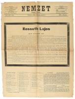 1894 A Nemzet c. újság április 1. száma Kossuth Lajos halálhírével