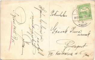 1915 Bród, Nagyrév, Slavonski Brod, Brod na Savi; SMS Szamos (?) monitor kapitánya és legénysége a p...