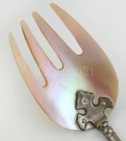 4 db antik kagylóhéj és fém kanál 12-24 cm-ig